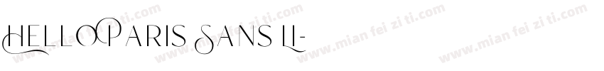 Hello Paris Sans Li字体转换